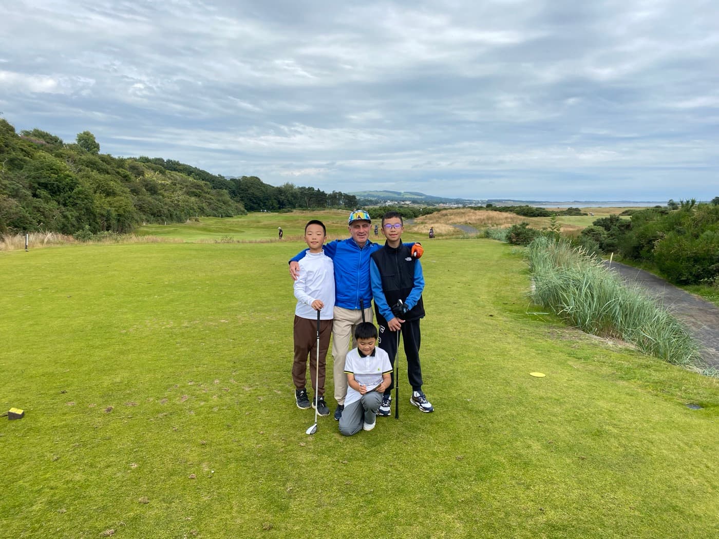Junior golfers on a Scottish course during the AGS academy programme